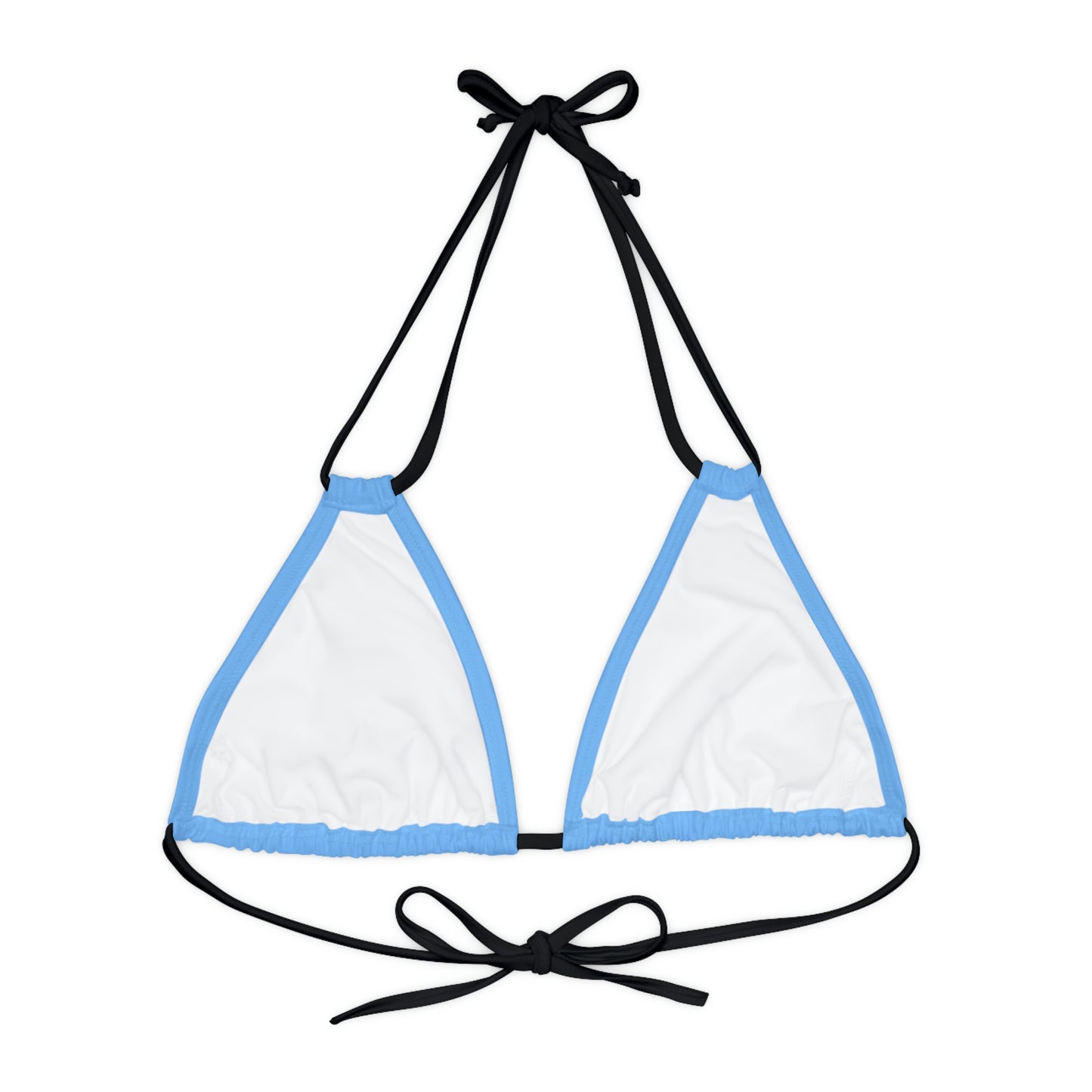 Strappy Triangle Bikini Top (AOP)