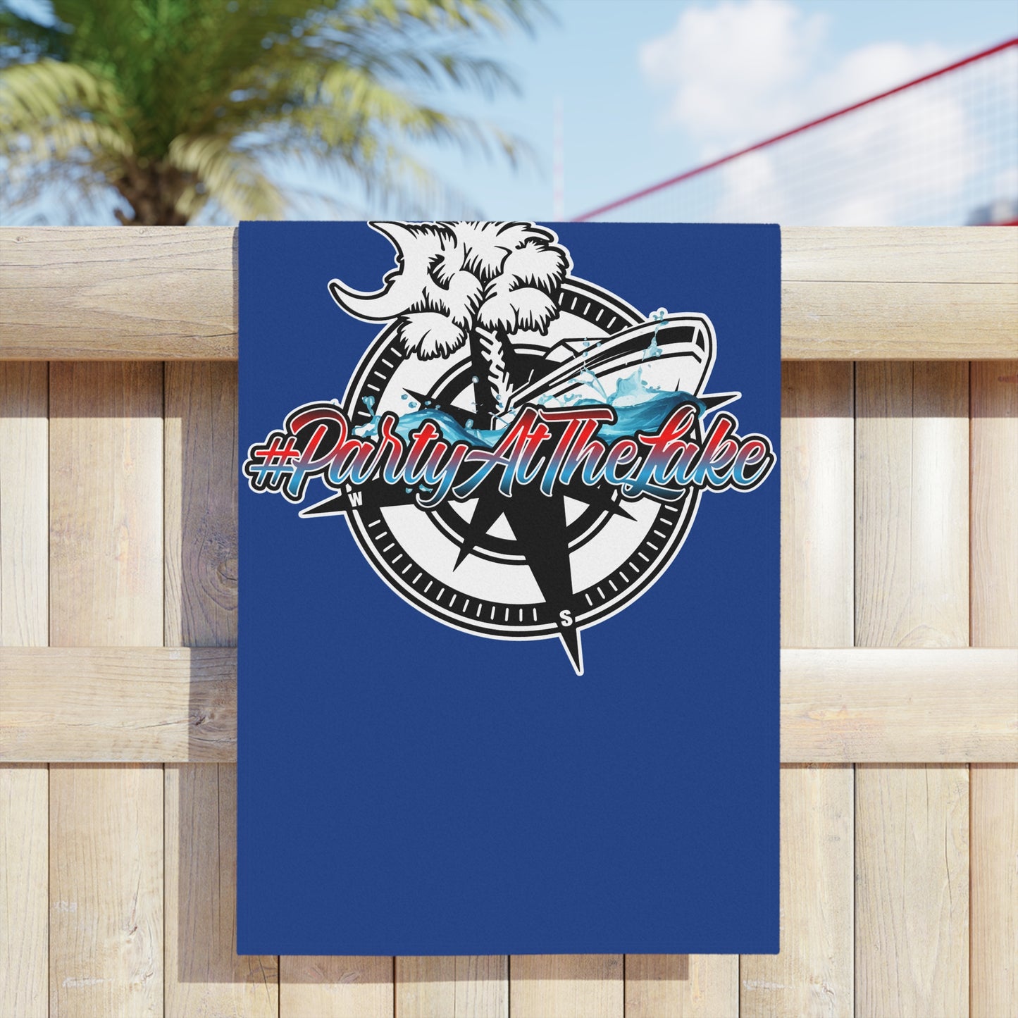 #PartyAtTheLake Beach Towel - Fun Summer Essentials for Lake Lovers