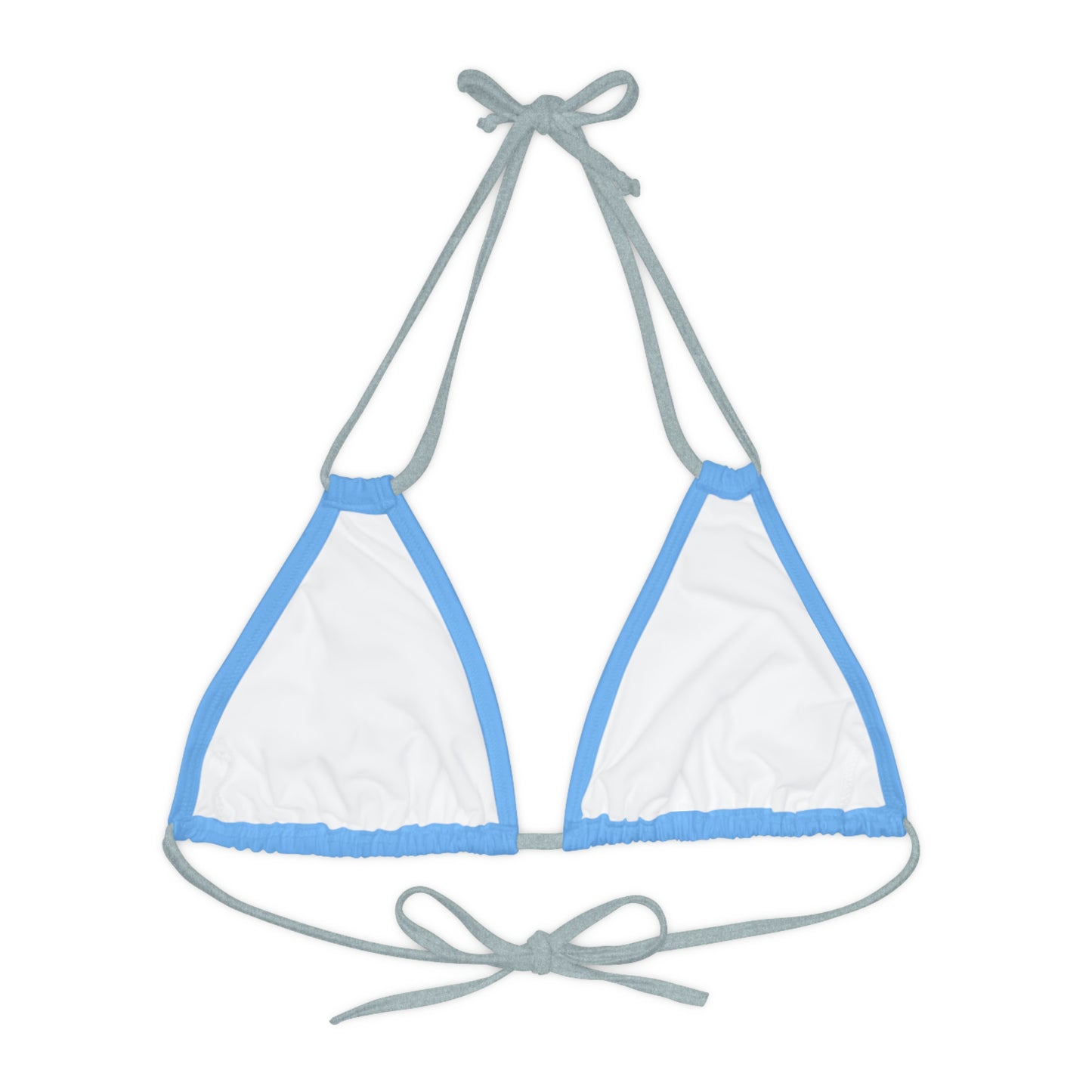 Strappy Triangle Bikini Top (AOP)