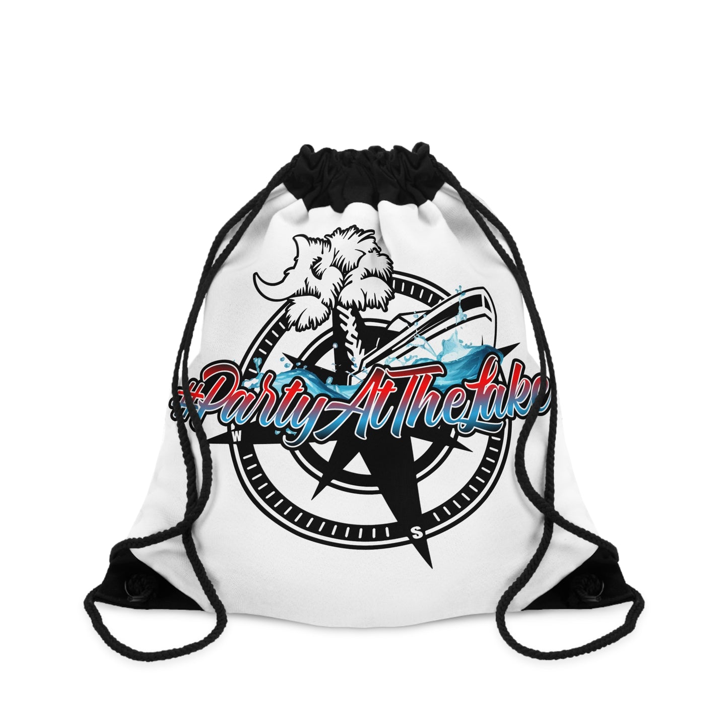 #PartyAtTheLake Drawstring Bag – Perfect for Summer Outings & Beach Days
