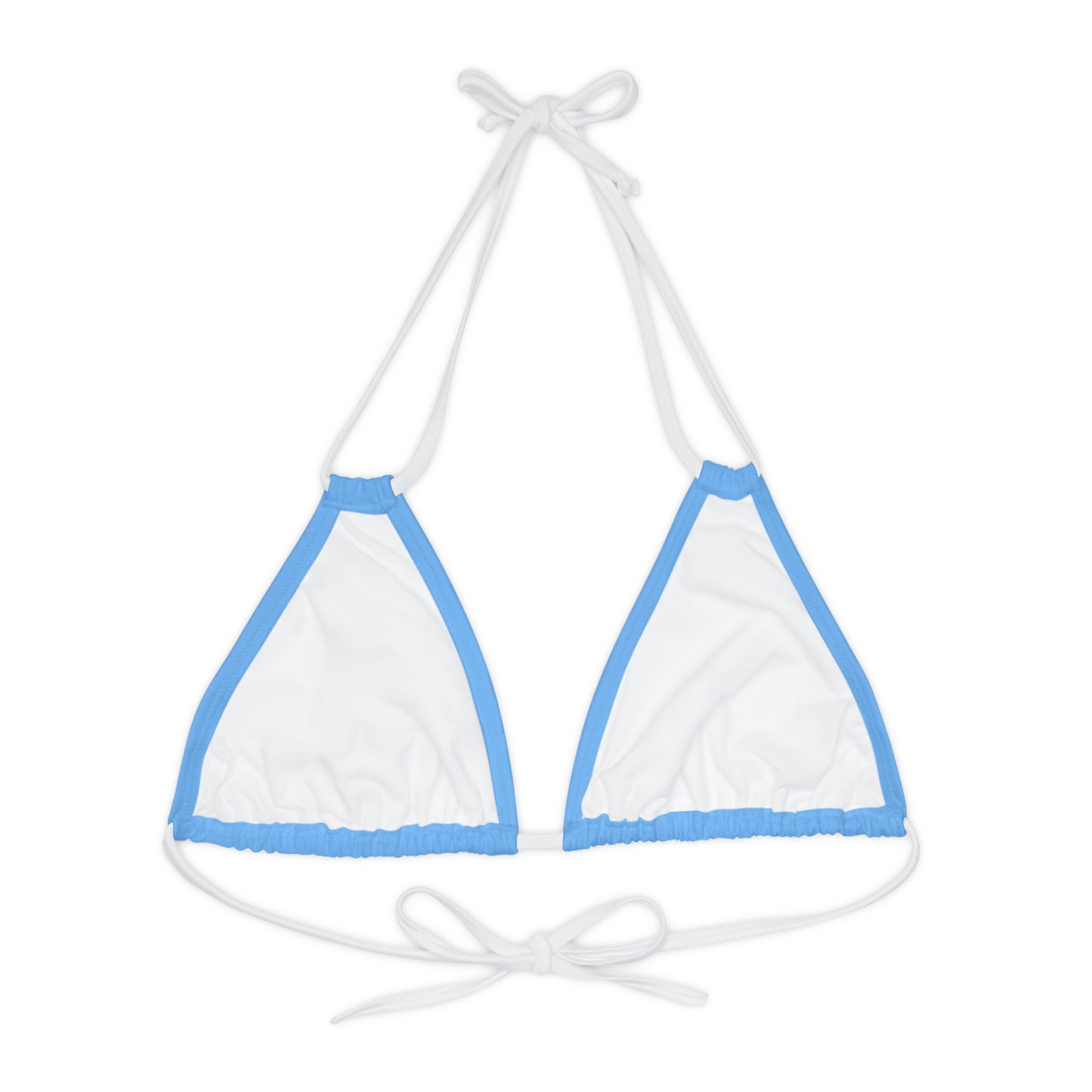 Strappy Triangle Bikini Top (AOP)