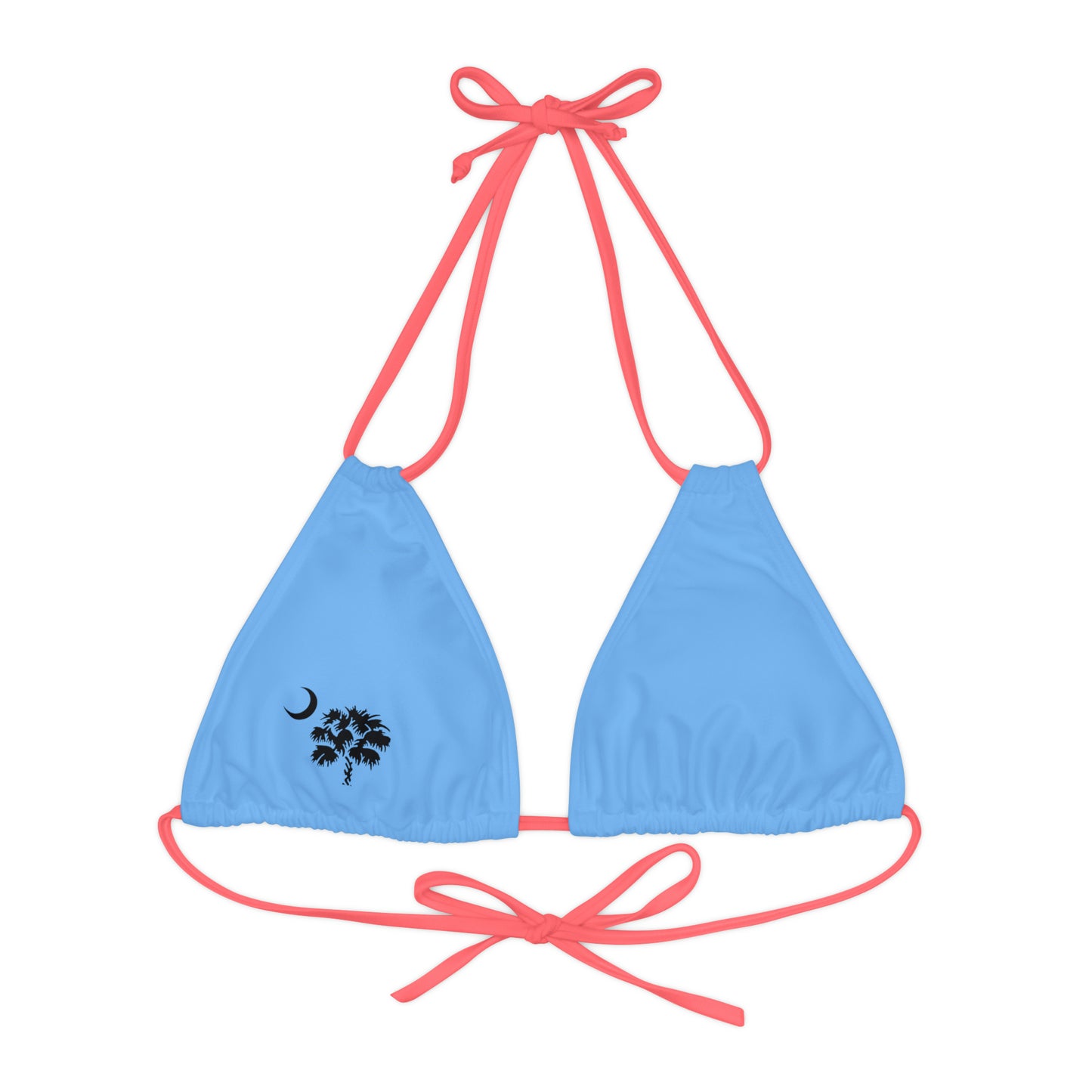 Strappy Triangle Bikini Top (AOP)