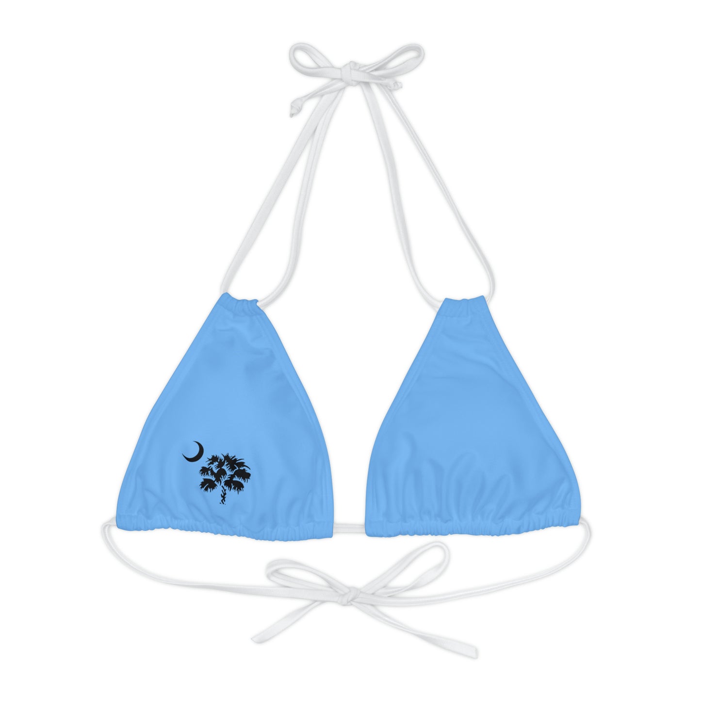Strappy Triangle Bikini Top (AOP)