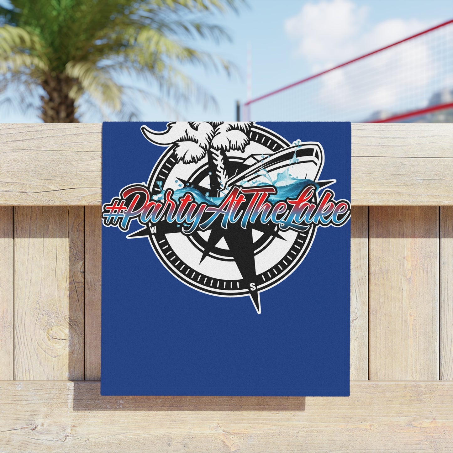 #PartyAtTheLake Beach Towel - Fun Summer Essentials for Lake Lovers