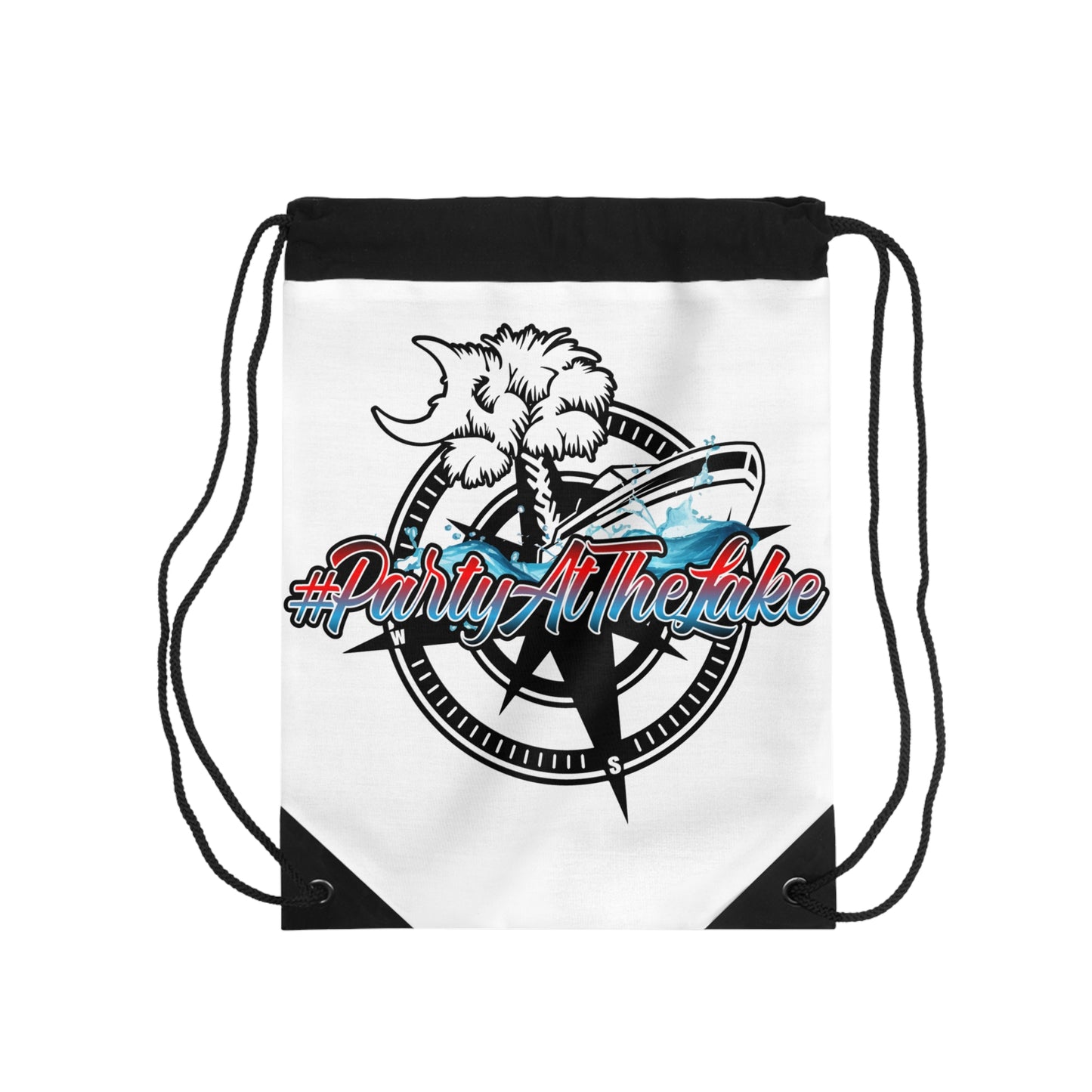 #PartyAtTheLake Drawstring Bag – Perfect for Summer Outings & Beach Days