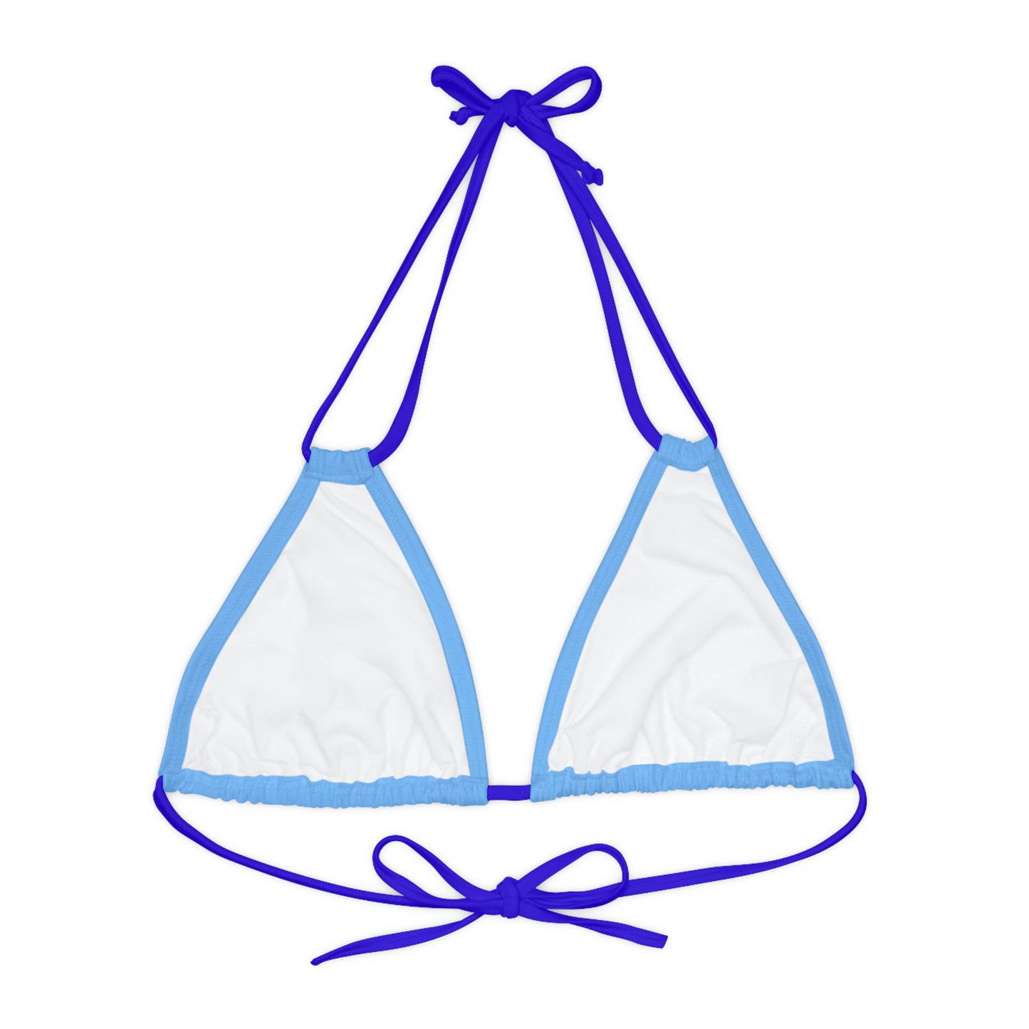Strappy Triangle Bikini Top (AOP)