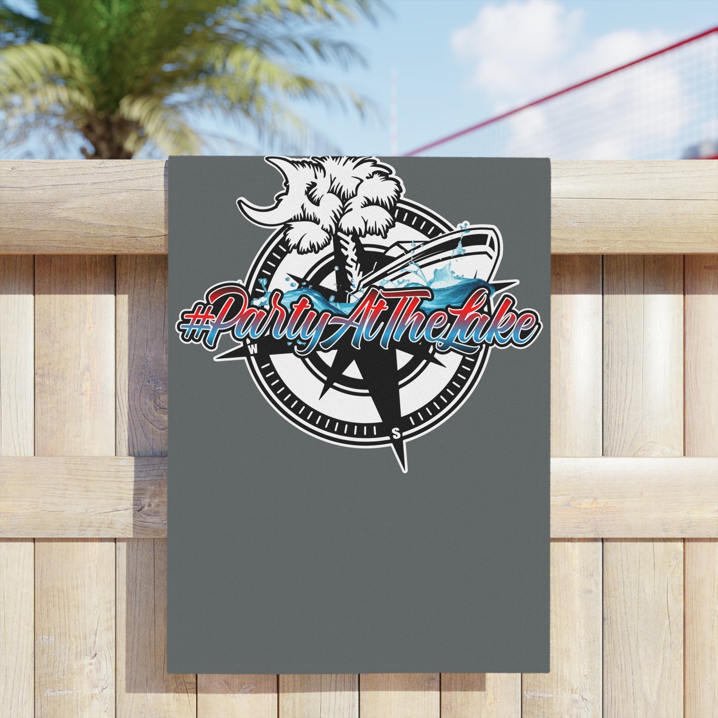 #PartyAtTheLake Beach Towels - Fun Summer Vibe for Outdoor Adventures