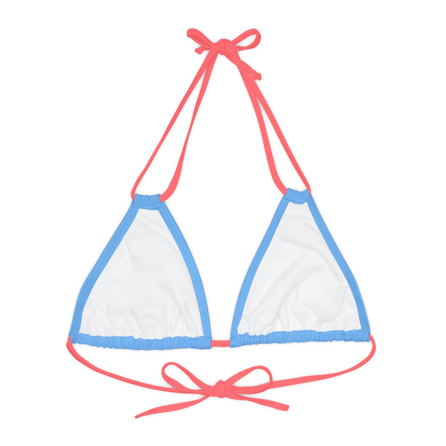 Strappy Triangle Bikini Top (AOP)
