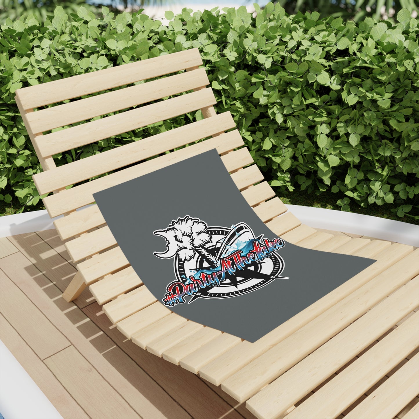 #PartyAtTheLake Beach Towels - Fun Summer Vibe for Outdoor Adventures