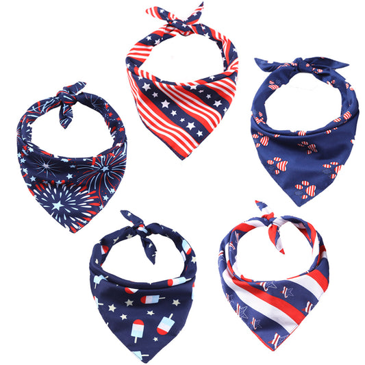 Pet drool scarf American flag scarf