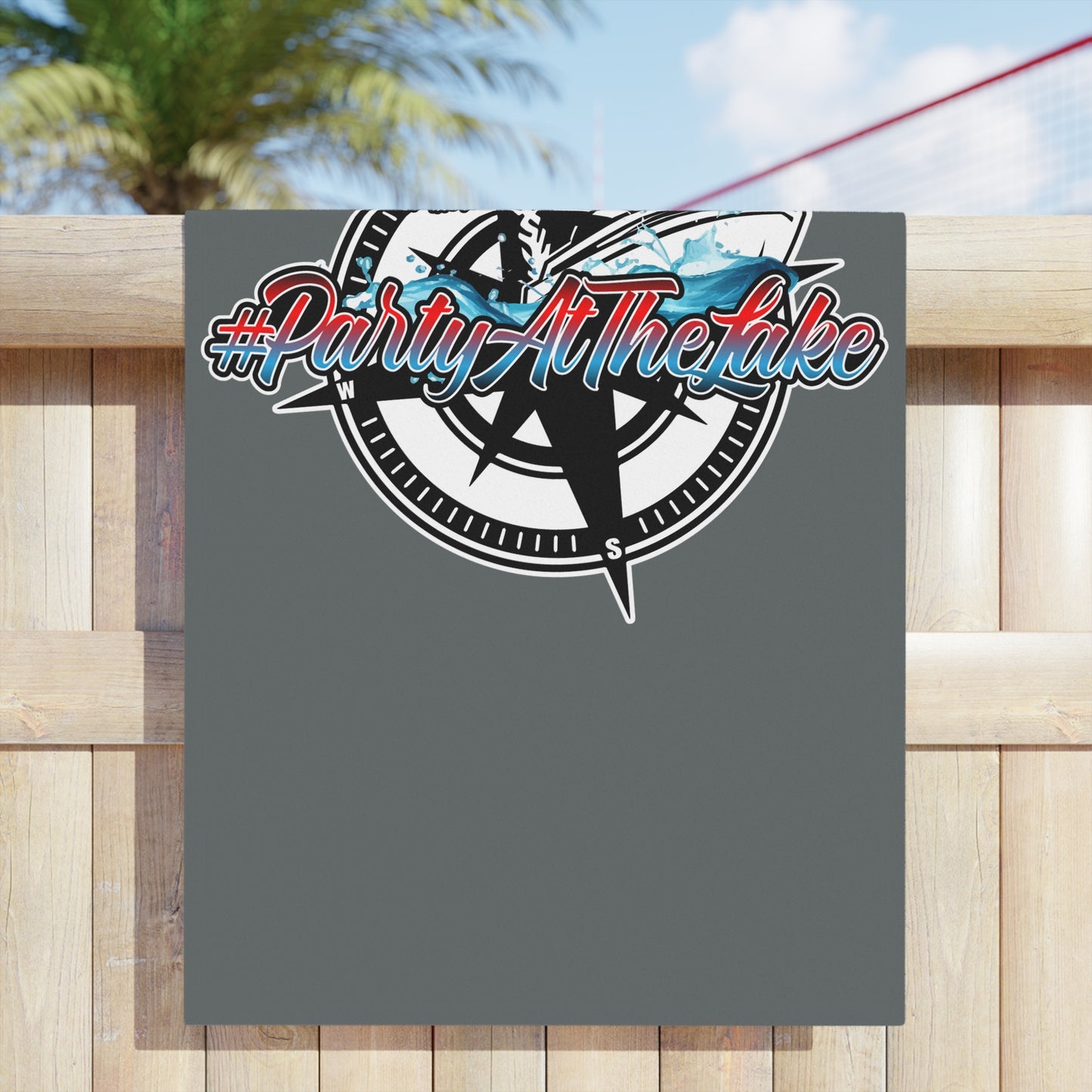 #PartyAtTheLake Beach Towels - Fun Summer Vibe for Outdoor Adventures