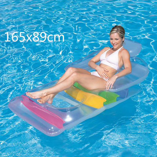 Armrest Backrest Floating Deck Chair Swimming Pool Inflatable Water Playing Equipment Inflatable Floating Row